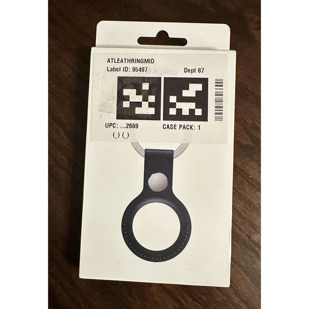 NEW Black Apple AirTag Leather Key Ring MX4M2ZM/A in Retail Pkg - SEALED